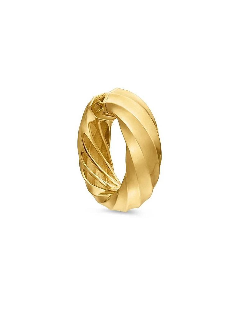 商品David Yurman|Cable Edge Hoop Earrings in 18K Yellow Gold, 28.9MM,价格¥43641,第5张图片详细描述