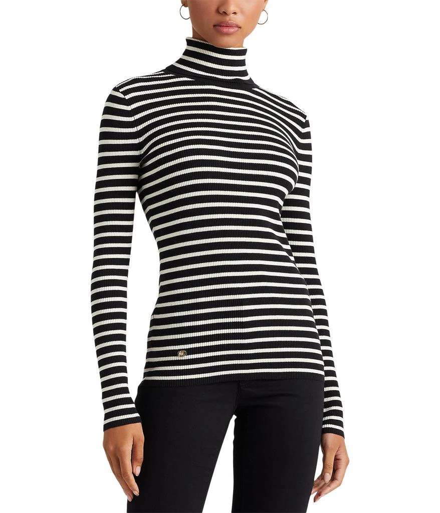 商品Ralph Lauren|Striped Cotton-Blend Turtleneck Sweater,价格¥675,第1张图片