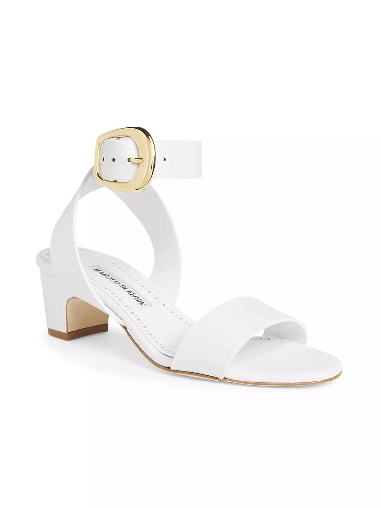 商品Manolo Blahnik|Brutas 50MM Leather Sandals,价格¥2805,第2张图片详细描述