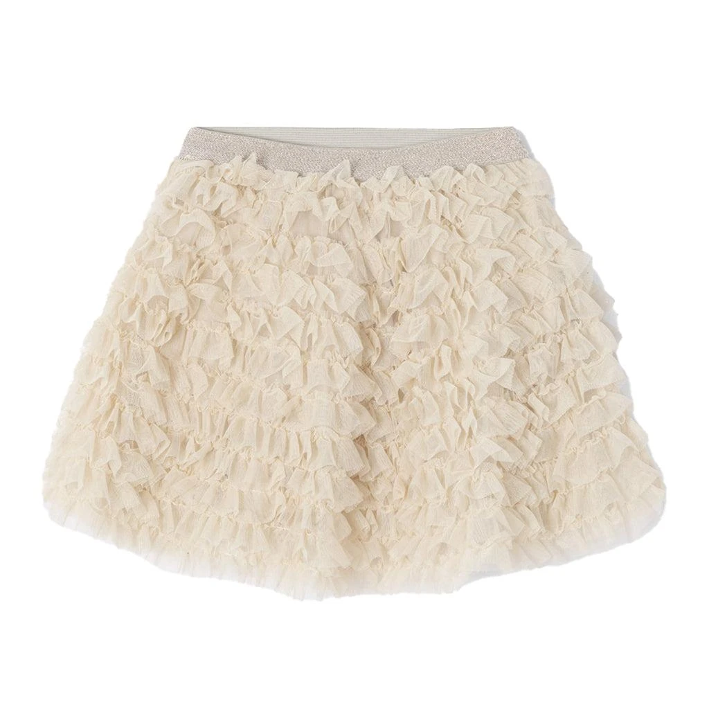 商品Mayoral|Beige Champagne Tulle Ruffle Skirt,价格¥207,第5张图片详细描述