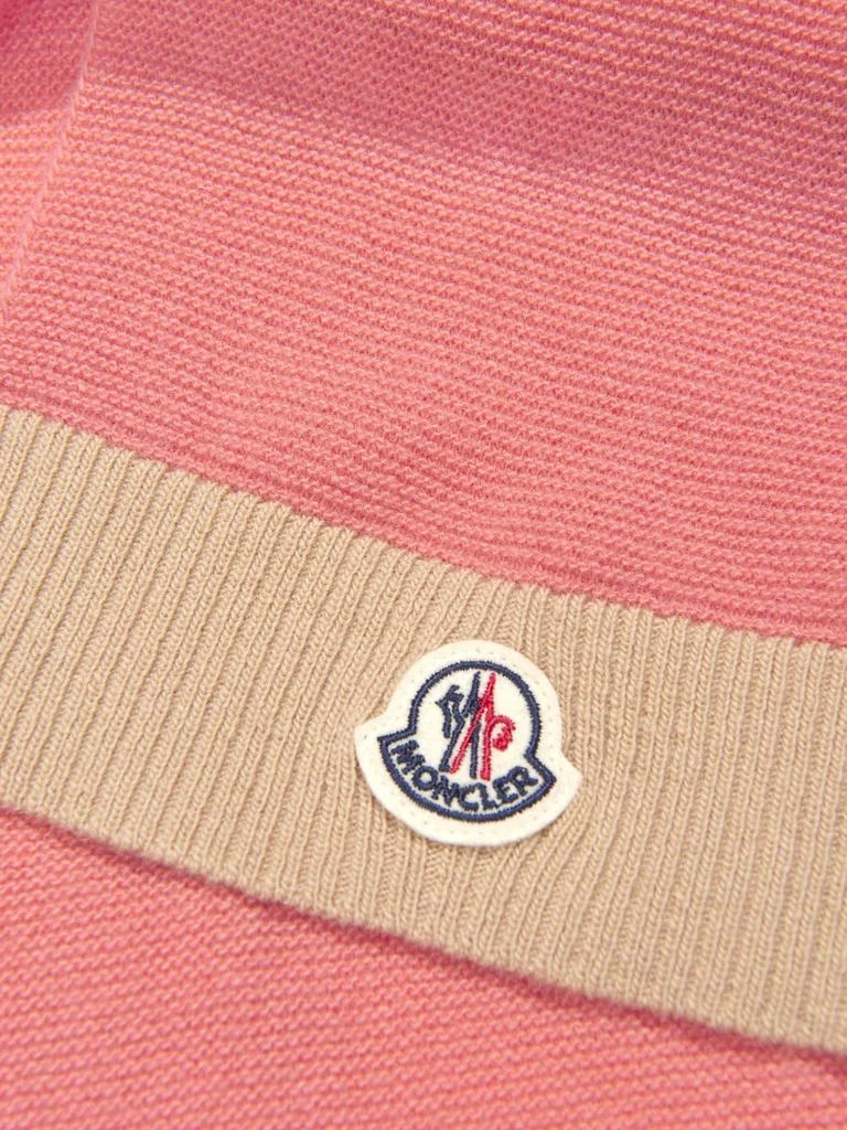 商品Moncler|Moncler Pink Girls Wool Knitted Logo Scarf,价格¥1452,第3张图片详细描述