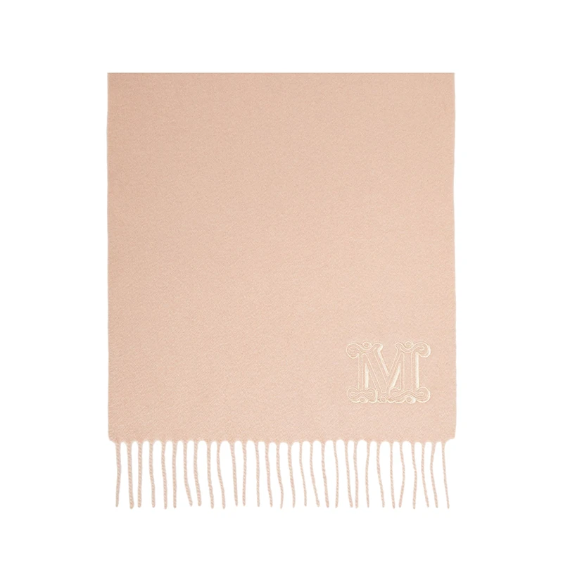 商品Vivienne Westwood|【现货】麦丝玛拉 男女通用羊绒M刺绣流苏边围巾（两色可选）,价格¥1894,第1张图片