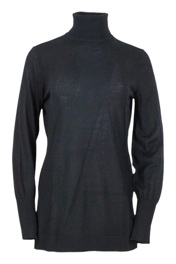 商品Armani|Armani Collezioni Lightweight Turtleneck Long-sleeved Sweater In 100% Pure Virgin Wool With Side Vents,价格¥1090,第1张图片