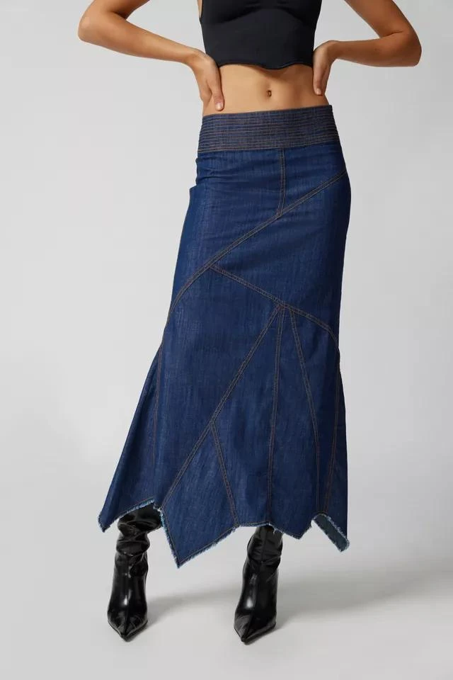 商品Urban Outfitters|UO Evie Seamed Denim Midi Skirt,价格¥443,第2张图片详细描述