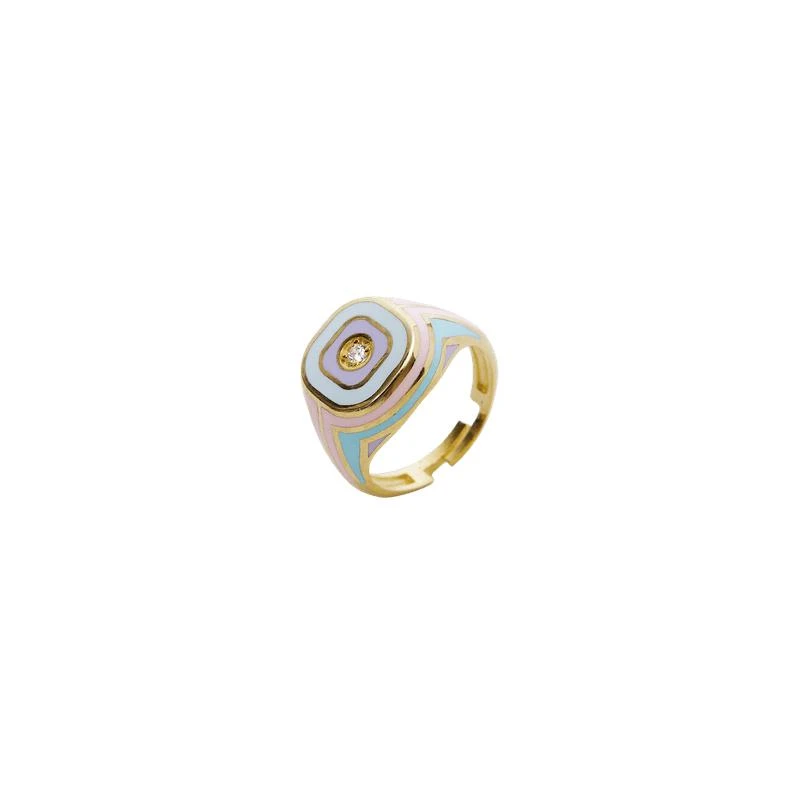 商品Spero London|Enamelled Sterling Silver Signet Ring With Gemstone,价格¥707,第1张图片