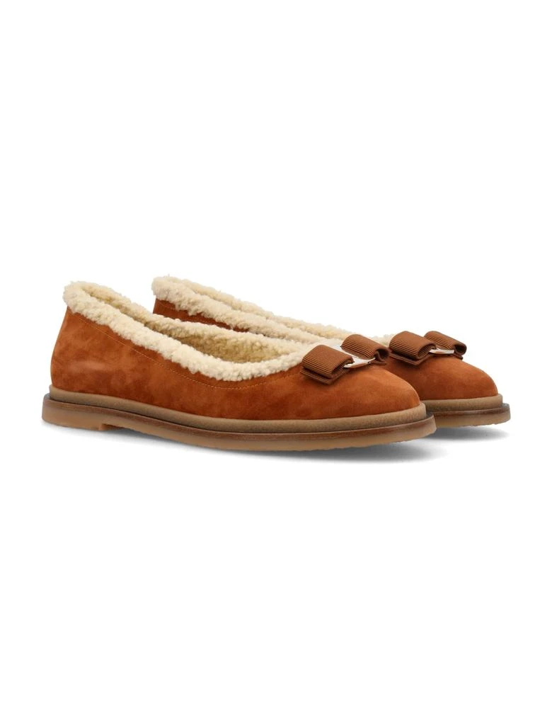 商品Salvatore Ferragamo|Ferragamo Varina Winter Ballet Flat,价格¥3506,第2张图片详细描述
