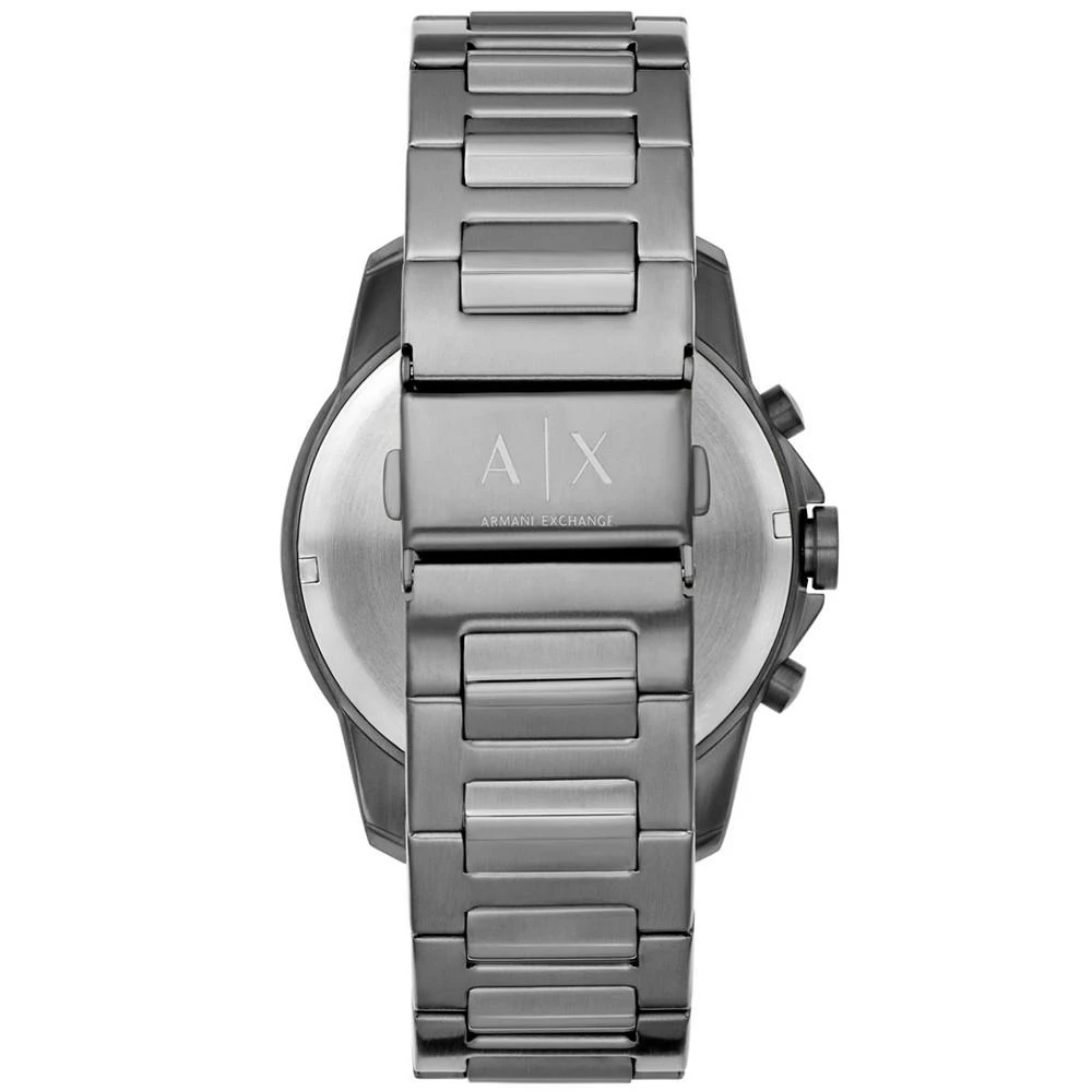 商品Armani Exchange|Men's Chronograph Gunmetal Stainless Steel Bracelet Watch,价格¥1657,第3张图片详细描述