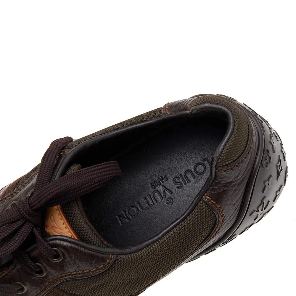 Louis Vuitton Brown Leather And Canvas Low Top Sneakers Size 40.5 商品
