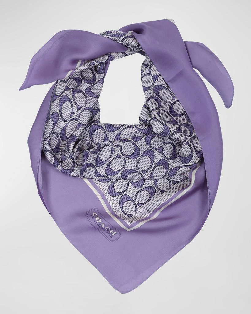 商品Coach|Vintage Signature Monogram Silk Square Scarf,价格¥742,第1张图片