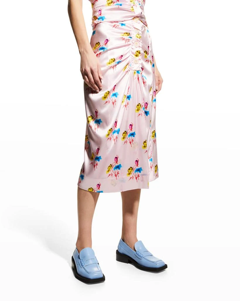 商品Ganni|Silk Stretch Satin Midi Skirt,价格¥976,第3张图片详细描述