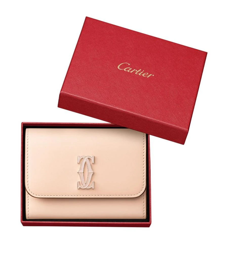 商品Cartier|Mini Leather Double C de Cartier Wallet,价格¥5892,第3张图片详细描述