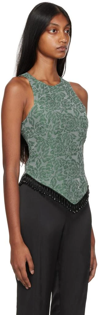 商品Ganni|Green Floral Jacquard Tank Top,价格¥617,第2张图片详细描述