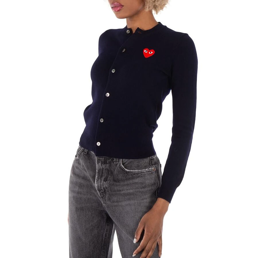 商品Comme des Garcons|Ladies Heart Logo Cardigan In Navy,价格¥1656,第2张图片详细描述