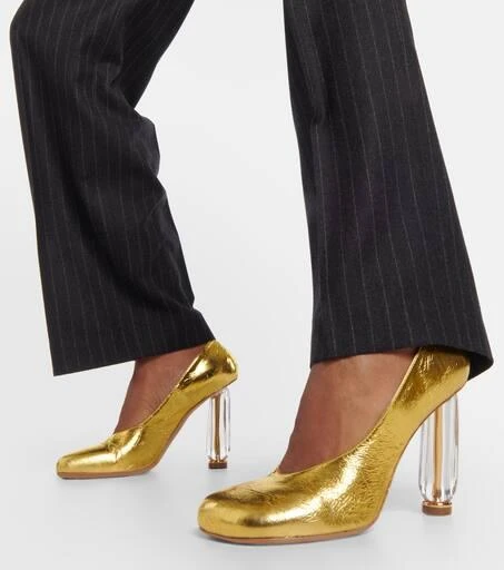 商品Dries Van Noten|金属感皮革高跟鞋,价格¥5205,第4张图片详细描述