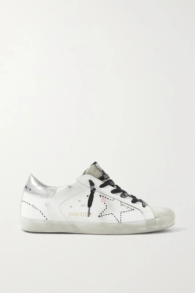 商品Golden Goose|Superstar 仿旧皮革绒面革运动鞋  - IT35,价格¥4930,第1张图片