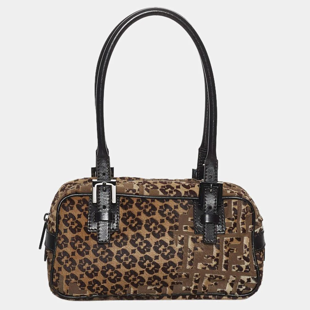 商品[二手商品] Fendi|Fendi Brown Pony Hair Top Handle Bag,价格¥4883,第1张图片