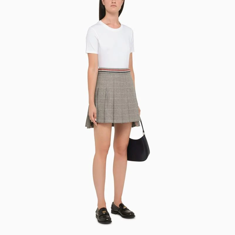 商品Thom Browne|Grey pleated mini skirt,价格¥4727,第2张图片详细描述