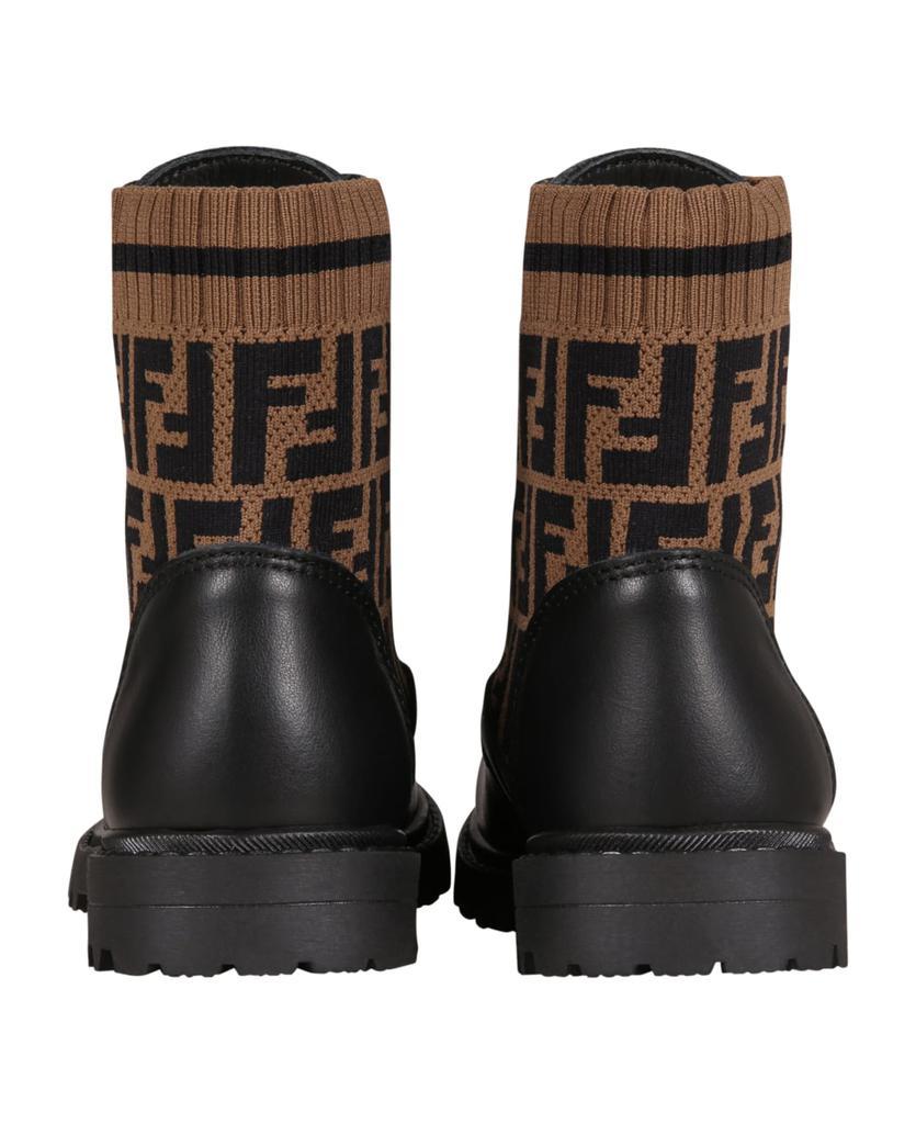 商品Fendi|Black Boots For Kids With Double Ff,价格¥5010,第6张图片详细描述