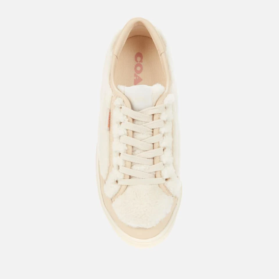 商品Coach|COACH WOMEN'S CITYSOLE SHEARLING PLATFORM TRAINERS - NATURAL/CHALK,价格¥471,第3张图片详细描述