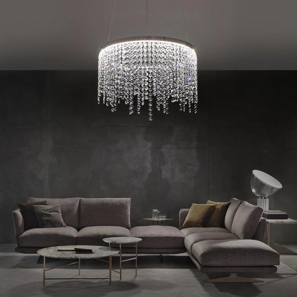 商品Simplie Fun|Fancy hanging ceiling lamps luxury modern pendant light crystal chandelier,价格¥1249,第2张图片详细描述