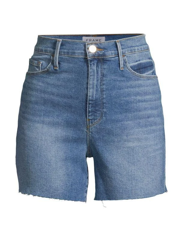 商品FRAME|Le Tour Raw Edge Denim Shorts,价格¥194,第3张图片详细描述