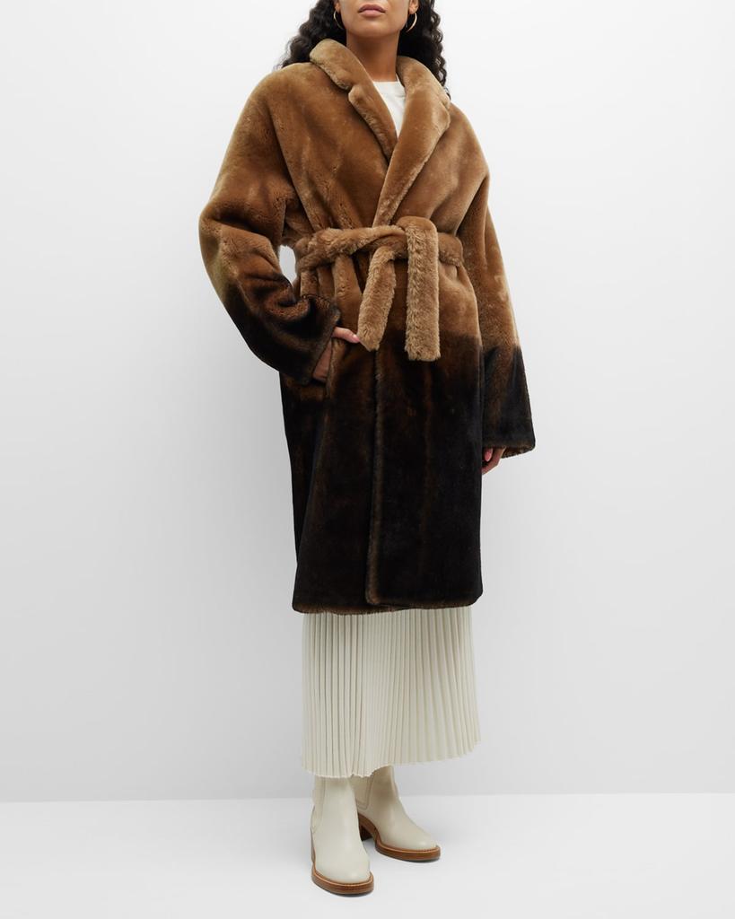 商品Shoreditch Ski Club|Lyra Shearling Wrap Coat,价格¥17203,第6张图片详细描述