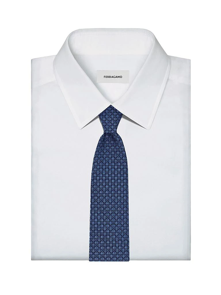 商品Salvatore Ferragamo|Alassio Gancio Woven Silk Tie,价格¥1623,第2张图片详细描述