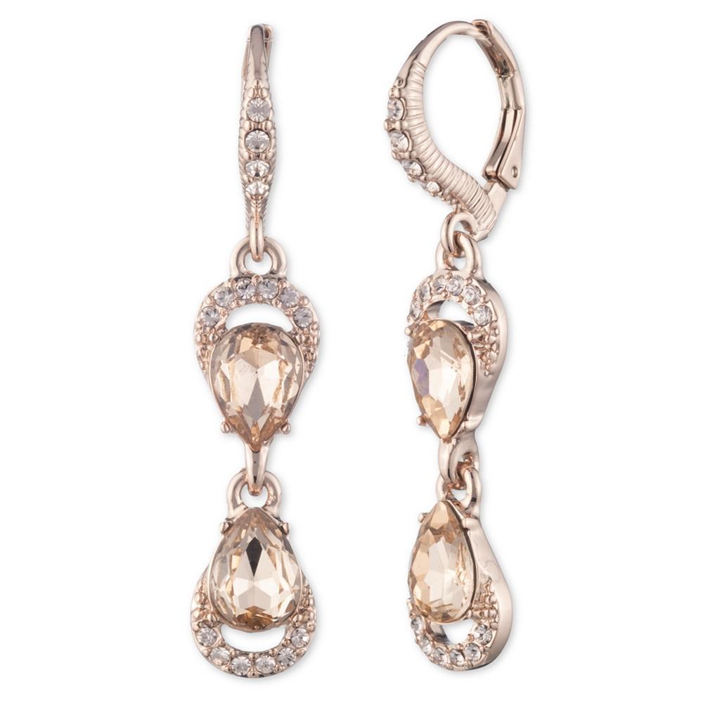 Rose Gold and Silk Crystal Drop Earring商品第1张图片规格展示