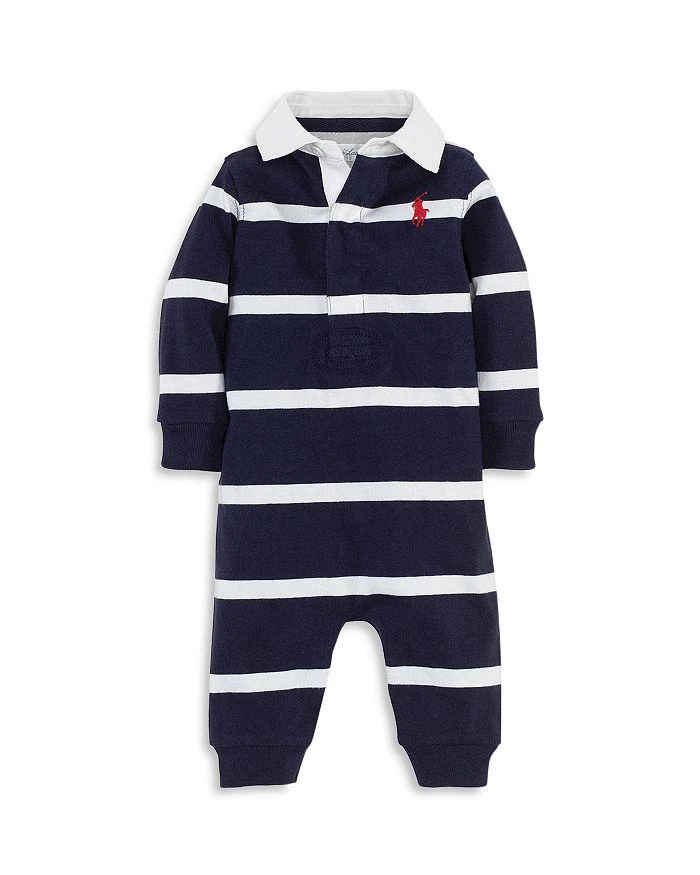 商品Ralph Lauren|Boys' Striped Rugby Coverall - Baby,价格¥221,第1张图片