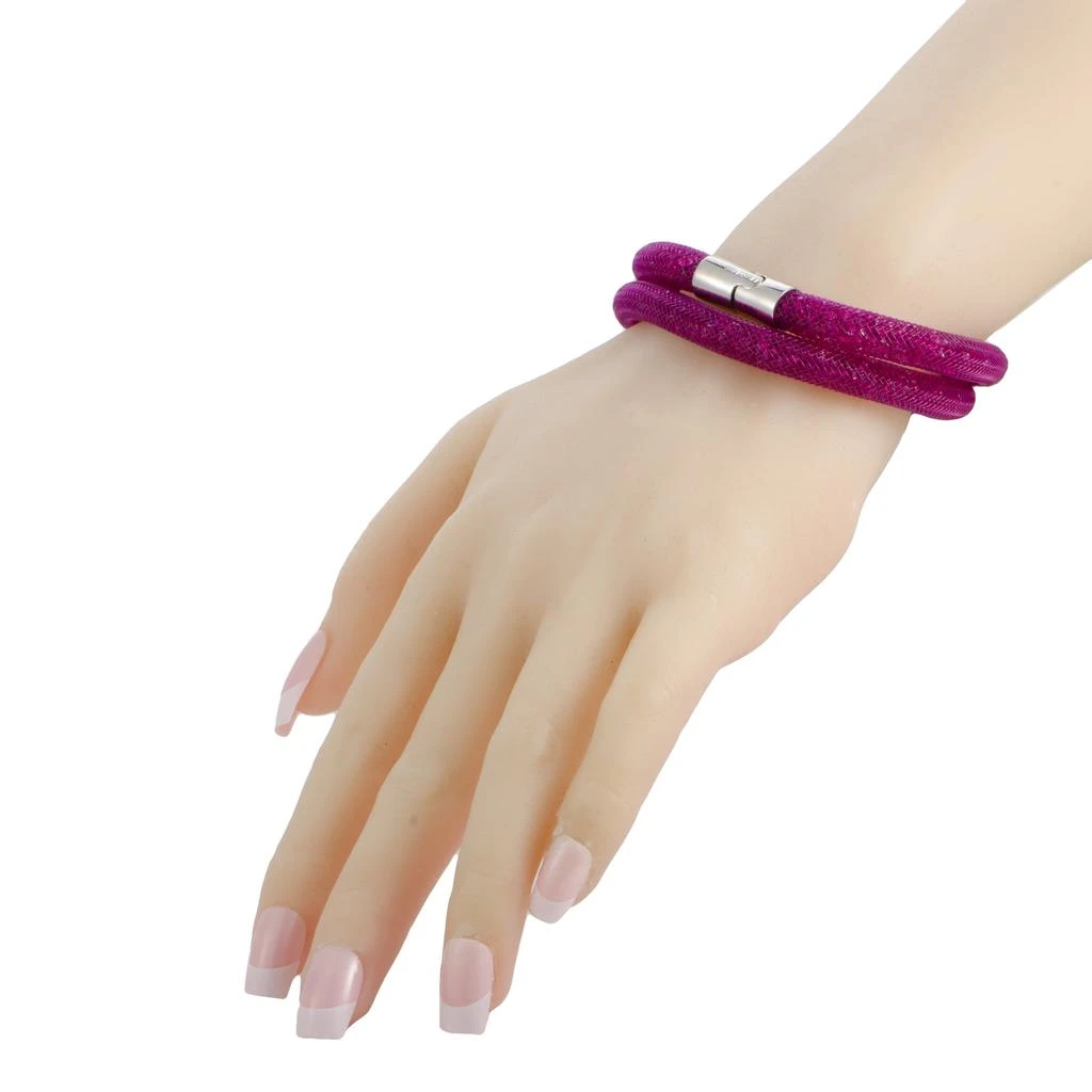 商品Swarovski|Stardust Fuchsia Double Bracelet 5089833-M - Medium,价格¥309,第2张图片详细描述