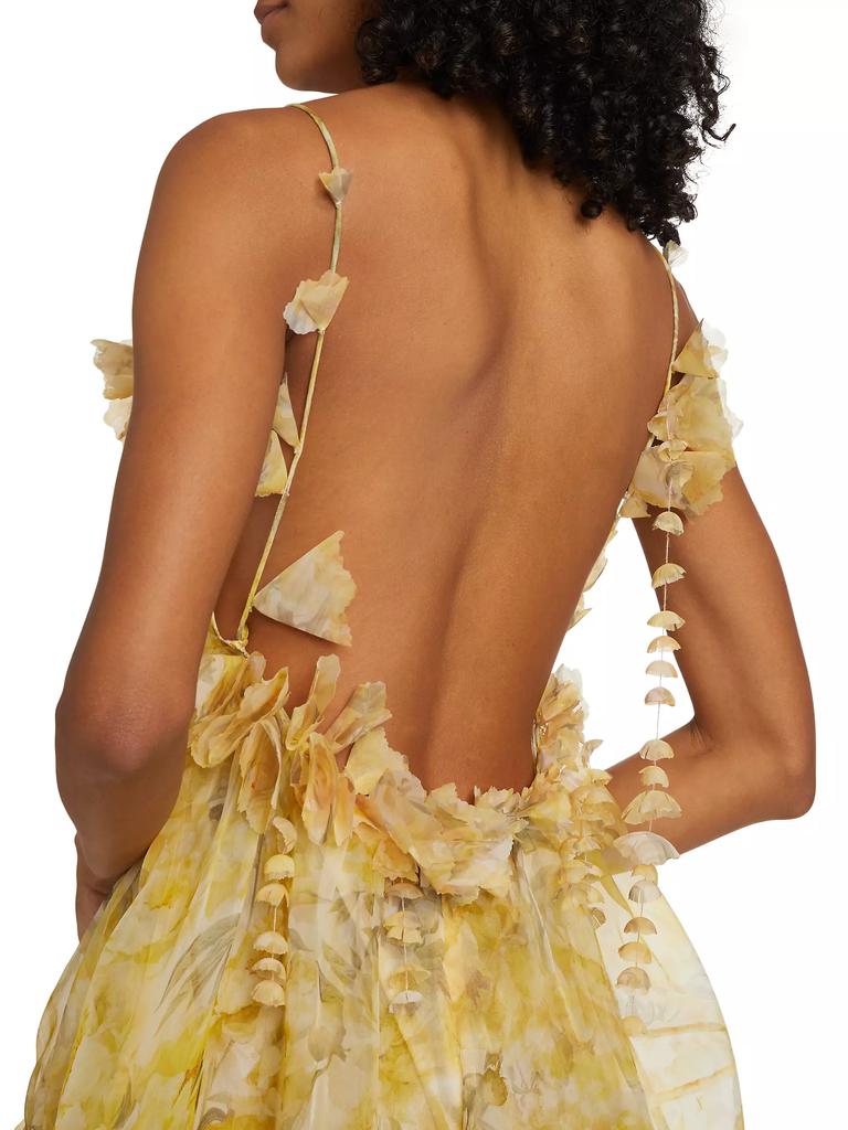 zimmermann harmony silk peony asymmetrical dress Zimmermann Harmony Yellow Silk Dress by Zimmermann