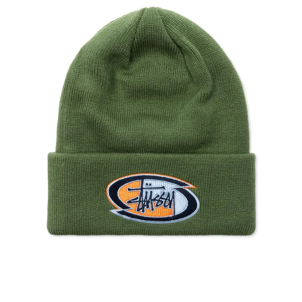 商品STUSSY|Stussy Patch Cuff Beanie - Green,价格¥307,第1张图片