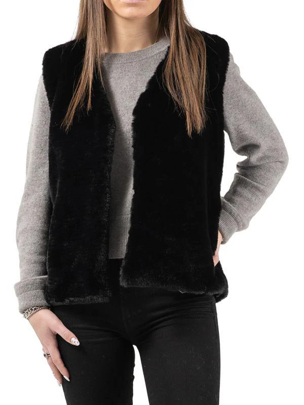 商品Luxe Faux Fur|Faux Fur Zip Up Vest,价格¥480,第1张图片