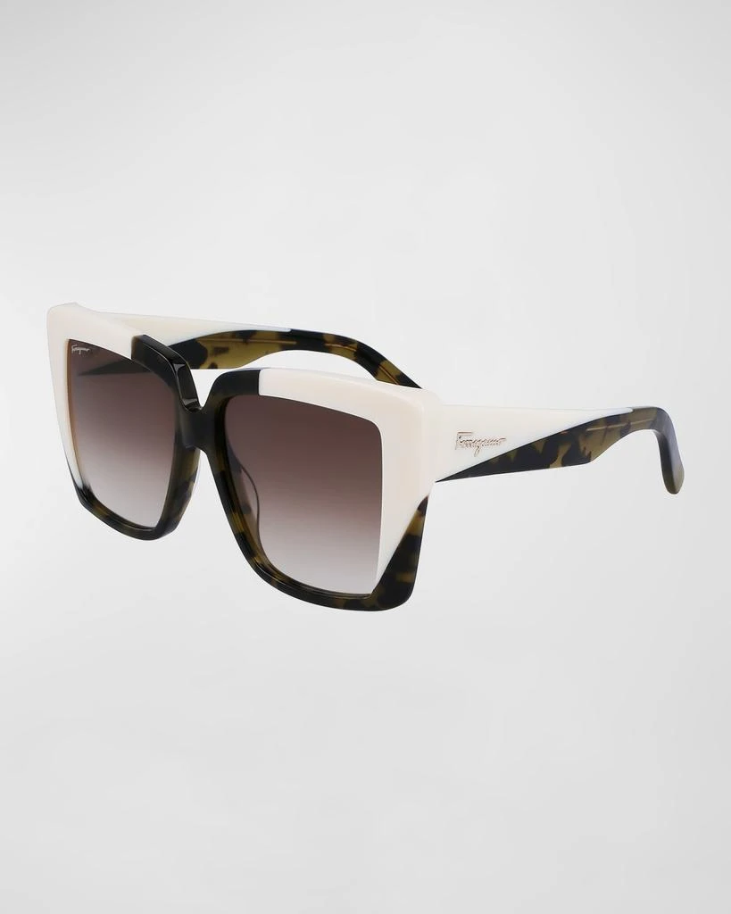 商品Salvatore Ferragamo|Color-Block Square Acetate Sunglasses,价格¥2748,第1张图片