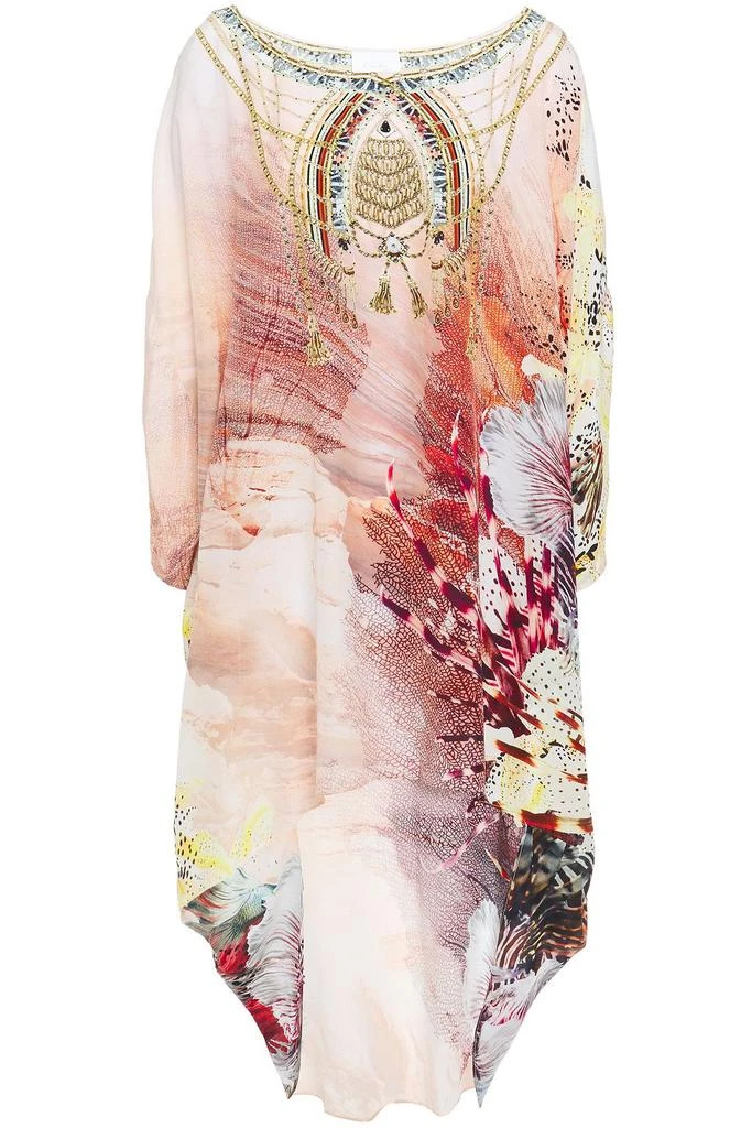 商品Camilla|Coastal Treasure asymmetric embellished printed silk crepe de chine dress,价格¥2377,第1张图片