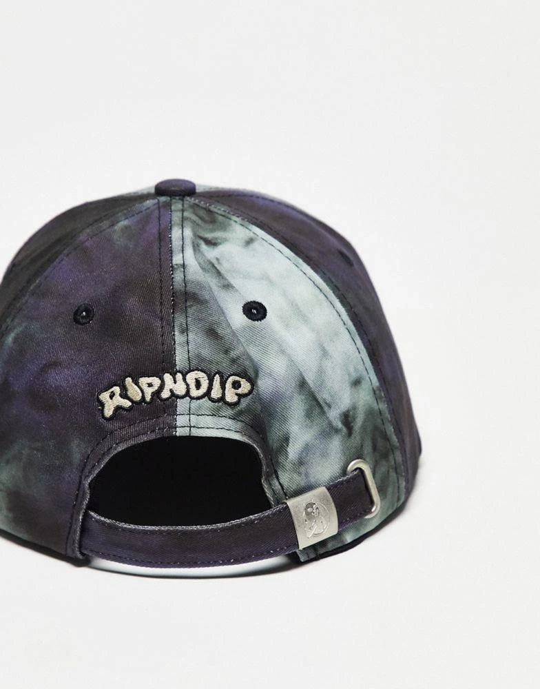 商品Rip N Dip|RIPNDIP life's a trip 6 panel strapback cap in blue and green tie dye,价格¥163,第3张图片详细描述