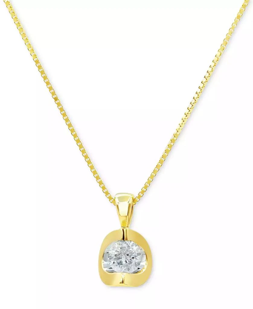 商品Macy's|Diamond Pendant 18" Necklace (1/5 ct. t.w.) in 14k White Gold or 14k Gold,价格¥2244,第1张图片详细描述