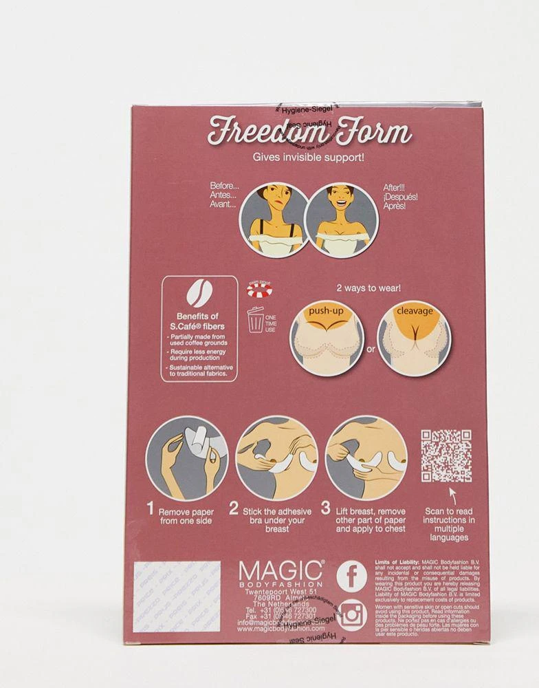 商品Magic|Magic Bodyfashion freedom form waterproof supportive and lifting breast tape 4 pack in beige,价格¥192,第2张图片详细描述