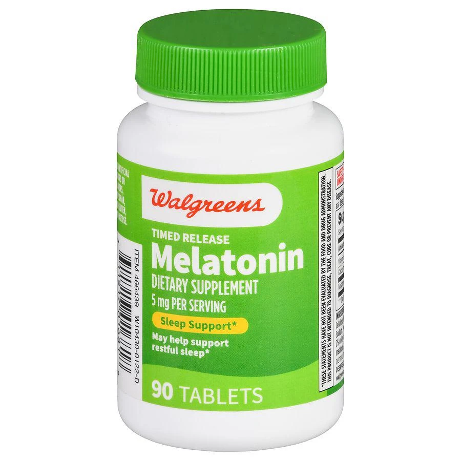 商品Walgreens|Timed Release Melatonin 5 mg Tablets (90 days),价格¥83,第1张图片