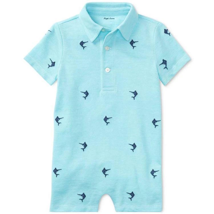 商品Ralph Lauren|Ralph Lauren Graphic Cotton Romper, Baby Boys,价格¥220,第3张图片详细描述