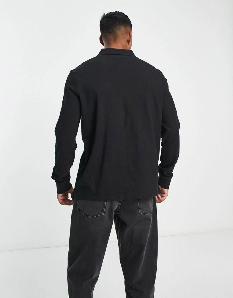 商品Calvin Klein|Calvin Klein pique polo in black,价格¥445,第2张图片详细描述
