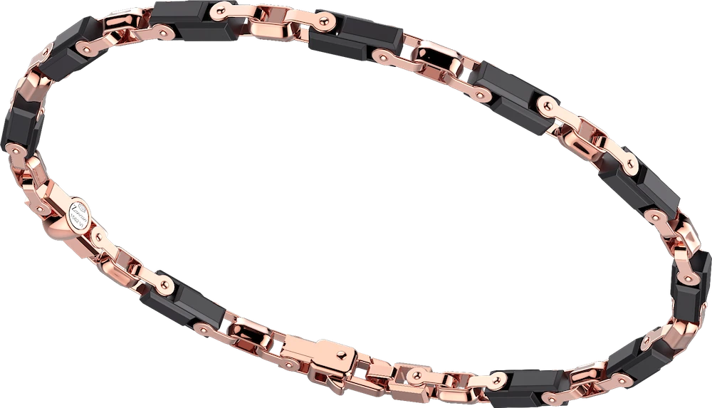 商品Zancan|18K rose gold and black ceramic bracelet,价格¥14480,第1张图片