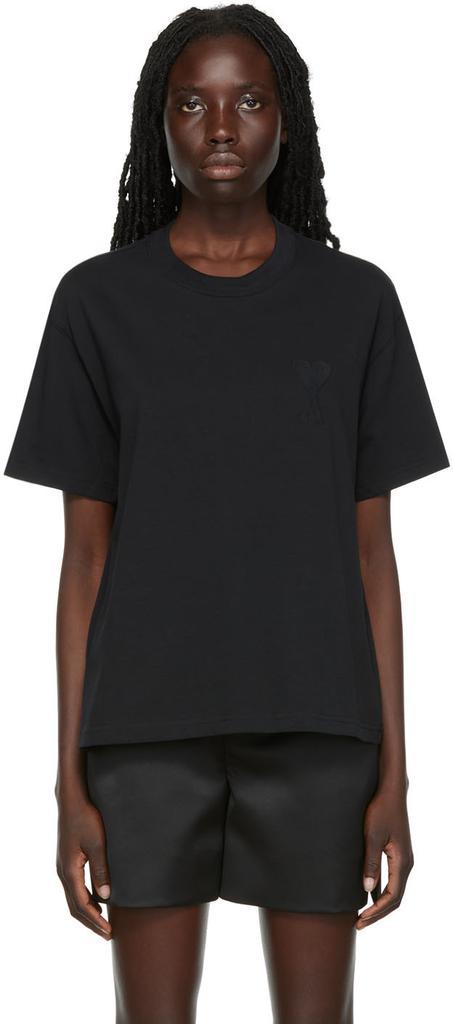 商品AMI|Black Ami de Cœur T-Shirt,价格¥510,第1张图片