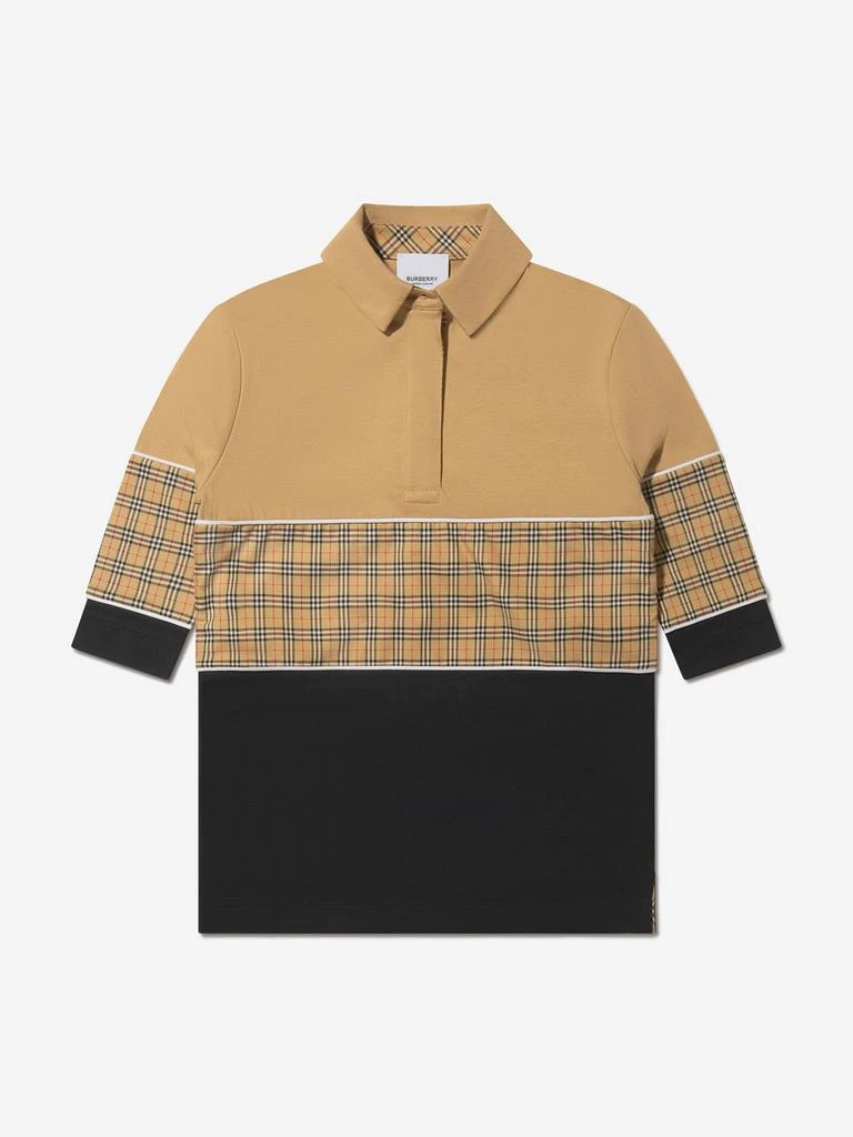 商品Burberry|Burberry Girls Long Sleeve Mandie Polo Dress,价格¥1029,第1张图片