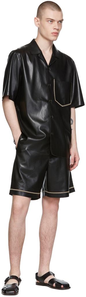 Black Bodil Vegan Leather Shirt商品第4张图片规格展示