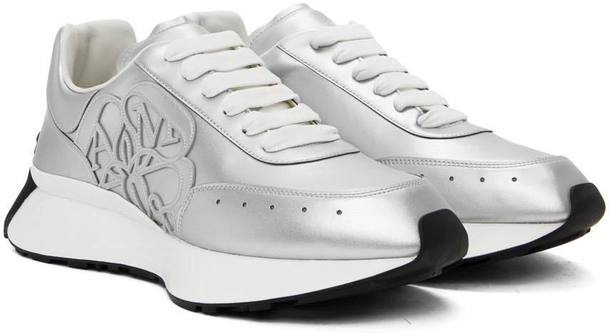 商品Alexander McQueen|Silver Sprint Runner Sneakers,价格¥2278,第4张图片详细描述