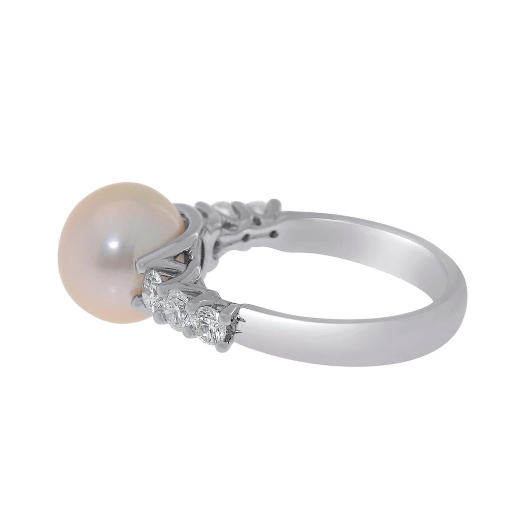 商品Zydo|Zydo 18K White Gold, White Diamond 0.57ct. tw. and Pearl 9.7mm Band Ring sz. 6.5,价格¥17149,第3张图片详细描述