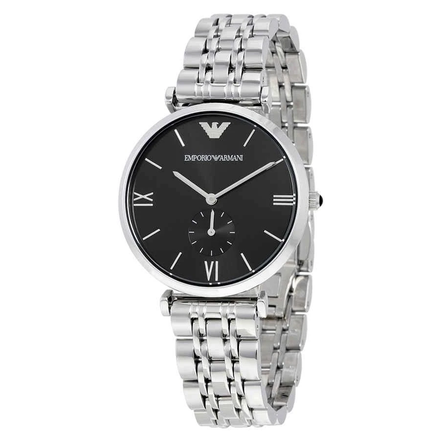 商品Emporio Armani|Retro Black Dial Stainless Steel Men's Watch AR1676,价格¥1109,第1张图片