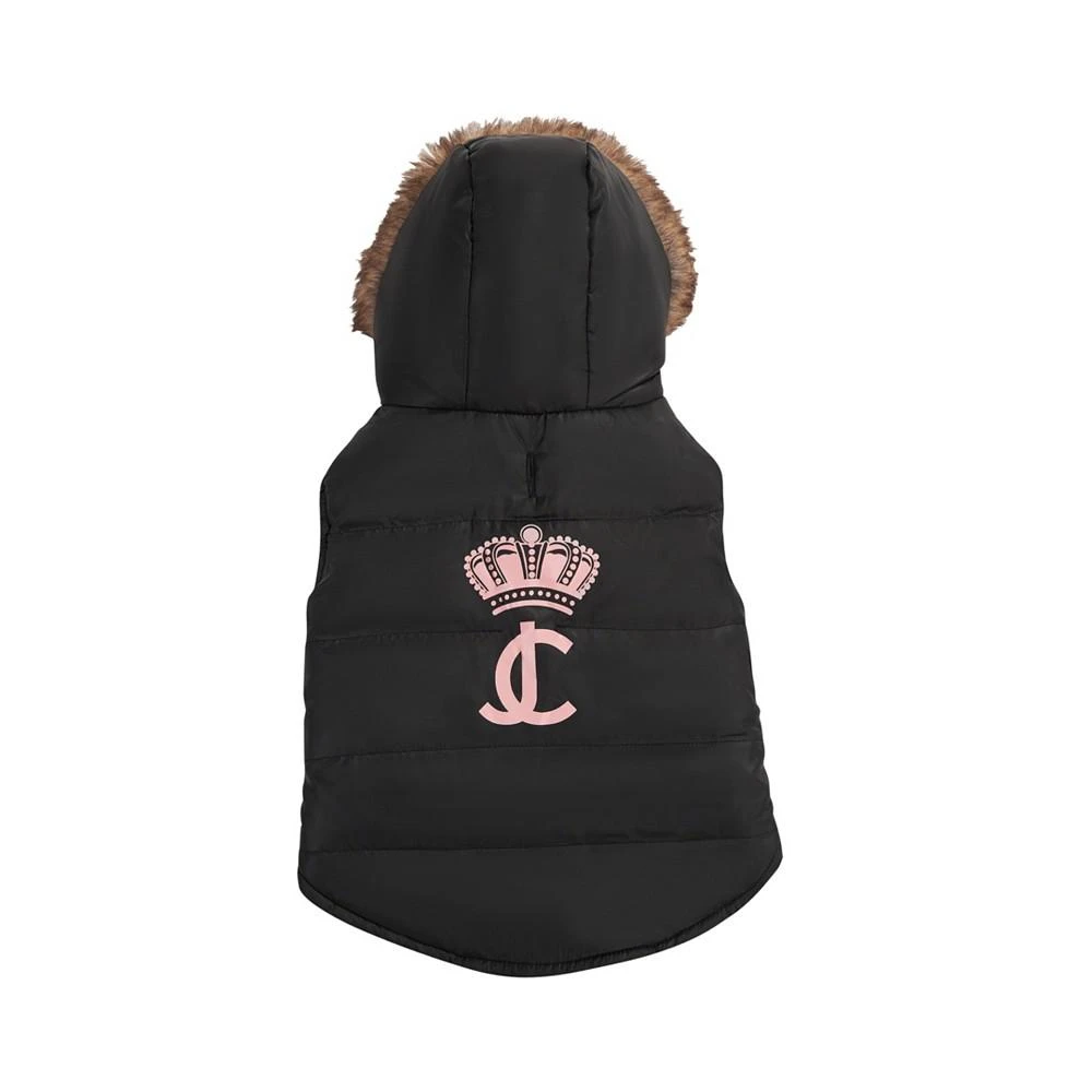 商品Juicy Couture|Faux Fur Hooded Pet Jacket for Dogs and Cats, Medium/Large,价格¥225,第1张图片