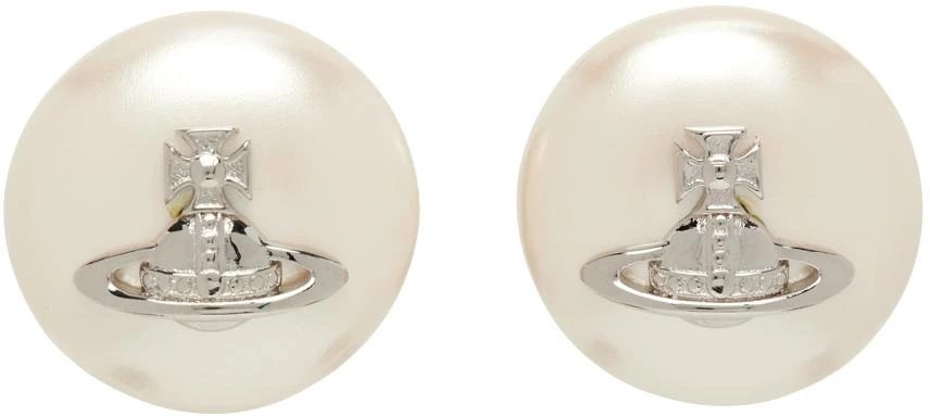 商品Vivienne Westwood|Silver Pearl Emmylou Earrings,价格¥1245,第1张图片